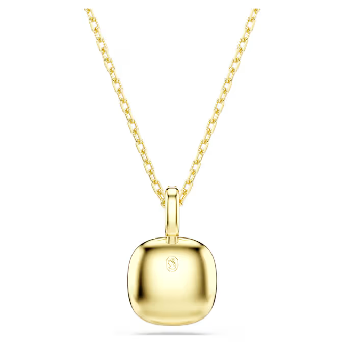 Una Angelic pendant Cushion cut, White, 18K gold finish