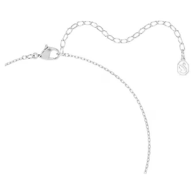 Una Angelic set Cushion cut, White, Rhodium plated