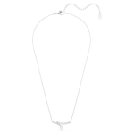 Matrix necklace Round cut, White, Rhodium plated