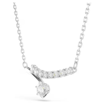 Matrix necklace Round cut, White, Rhodium plated