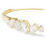 Mesmera bracelet Mixed cuts, White, 18K gold finish