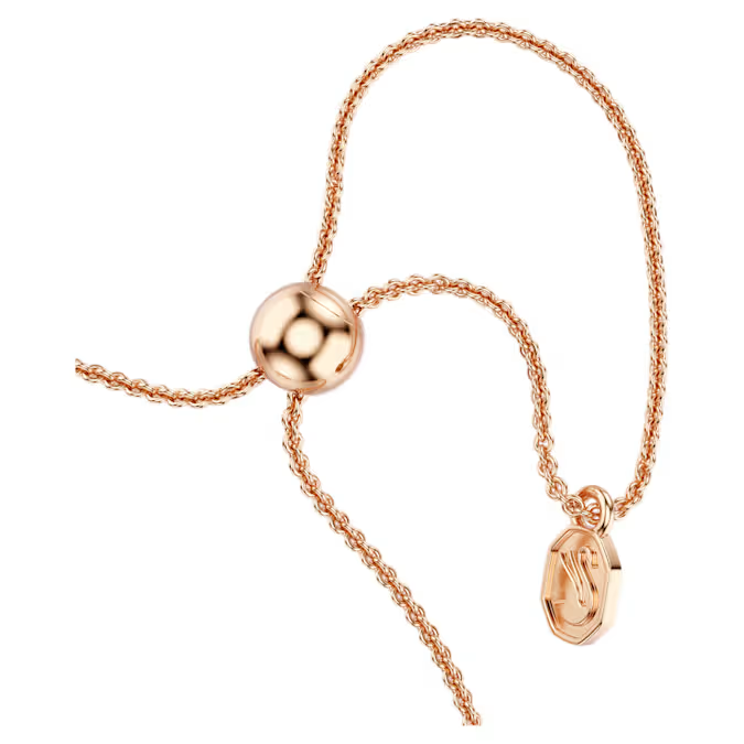 Mesmera bracelet Mixed cuts, White, 18K rose gold finish