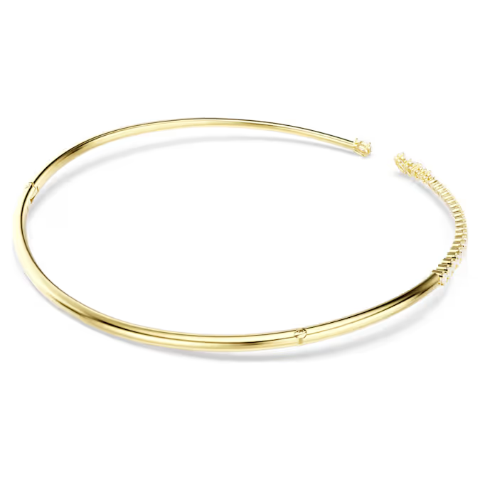 Mesmera choker Mixed cuts, White, 18K gold finish