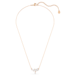 Mesmera necklace Mixed cuts, White, 18K rose gold finish