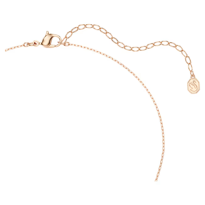 Mesmera necklace Mixed cuts, White, 18K rose gold finish