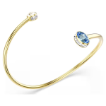 Chroma bangle Mixed cuts, Multicolored, 18K gold finish