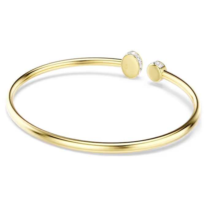 Chroma bangle Mixed cuts, Multicolored, 18K gold finish