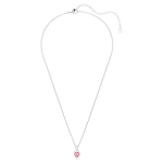 Chroma pendant Mixed cuts, Pink, Rhodium plated