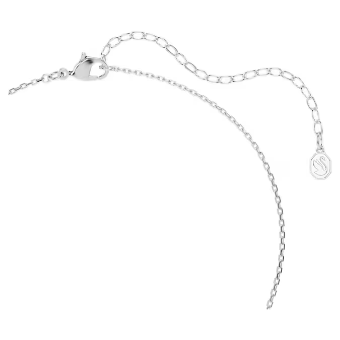 Chroma pendant Mixed cuts, Pink, Rhodium plated