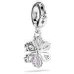 Idyllia charm Mixed cuts, Snowflake, White, Rhodium plated