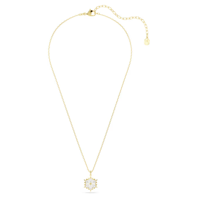 Magic set Set (2), Mixed cuts, Snowflake, White, 18K gold finish