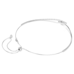 Matrix necklace Round cut, White, Rhodium plated