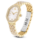 Dextera octagon watch Swiss Made, Metal bracelet, Gold tone, Gold-tone finish