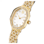 Dextera octagon watch Swiss Made, Metal bracelet, Gold tone, Gold-tone finish