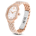 Dextera octagon watch Swiss Made, Metal bracelet, Rose gold tone, Rose gold-tone finish