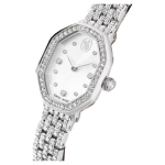 Dextera octagon watch Swiss Made, Metal bracelet, Silver tone, Stainless steel