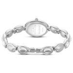 Imber oval watch Swiss Made, Metal bracelet, Silver tone, Stainless steel