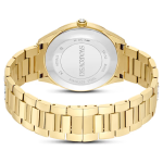 Matrix date watch Swiss Made, Metal bracelet, Gold tone, Gold-tone finish