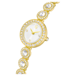 Una Angelic watch Crystal bracelet, Gold tone, Gold-tone finish