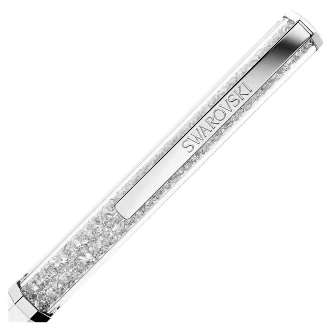 Crystalline ballpoint pen White lacquered, Chrome plated