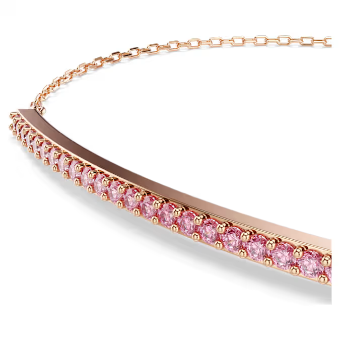 Only bracelet Round cut, Pink, 18K rose gold finish