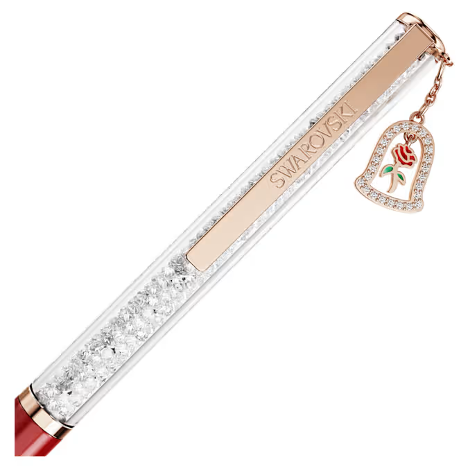 Crystalline ballpoint pen Bell, Red lacquered, Rose gold-tone plated