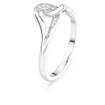 Classica ring Round cut, Interlocking, White, Sterling silver
