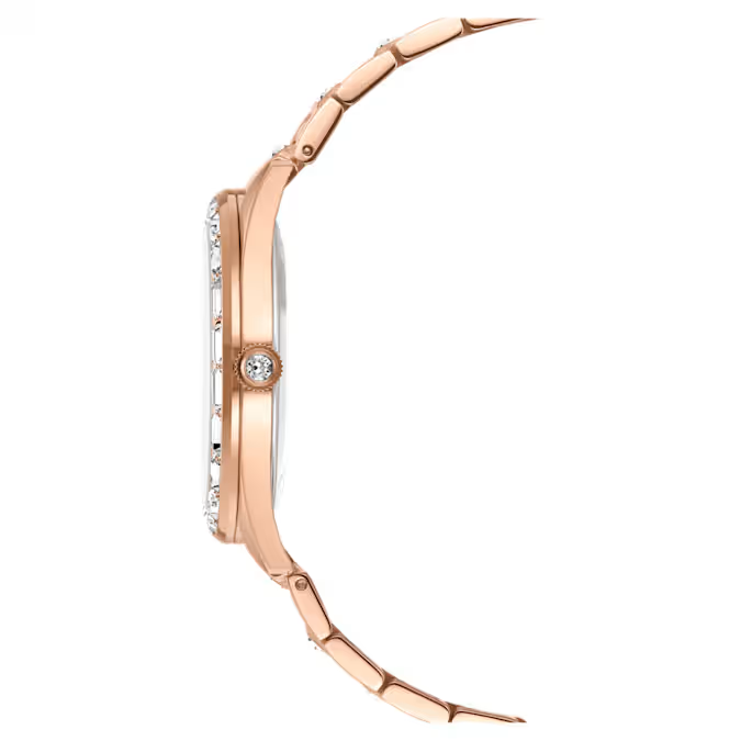 Matrix date watch Swiss Made, Metal bracelet, Rose gold tone, Rose gold-tone finish