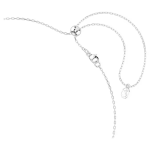 Chroma necklace Mixed cuts, Star, White, Rhodium plated