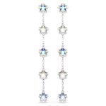 Chroma earrings Mixed cuts, Star, White, Rhodium plated