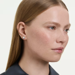 Chroma earrings Mixed cuts, Star, White, Rhodium plated