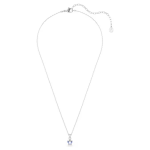 Chroma pendant Mixed cuts, Star, White, Rhodium plated