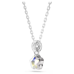 Chroma pendant Mixed cuts, Star, White, Rhodium plated
