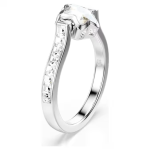 Chroma ring Mixed cuts, Star, White, Rhodium plated
