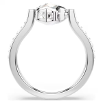 Chroma ring Mixed cuts, Star, White, Rhodium plated