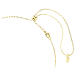 Hyperbola Y necklace Round cut, Knot, White, Mixed metal finish