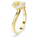 Mesmera open ring Mixed cuts, White, 18K gold finish