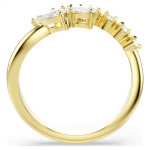 Mesmera open ring Mixed cuts, White, 18K gold finish