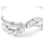 Mesmera bracelet Mixed cuts, White, Rhodium plated