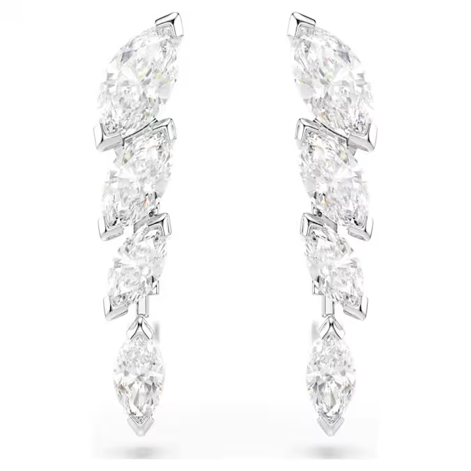 Mesmera set Set (3), Marquise cut, White, Rhodium plated