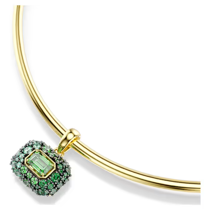 Sublima choker Octagon cut, Green, 18K gold finish
