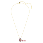 Sublima set Set (2), Pear cut, Red, 18K gold finish