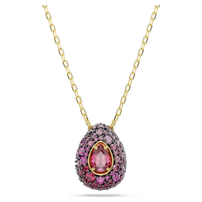 Sublima set Set (2), Pear cut, Red, 18K gold finish