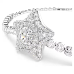 Sublima bracelet Round cut, Star, White, Rhodium plated