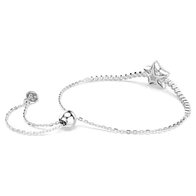 Sublima bracelet Round cut, Star, White, Rhodium plated