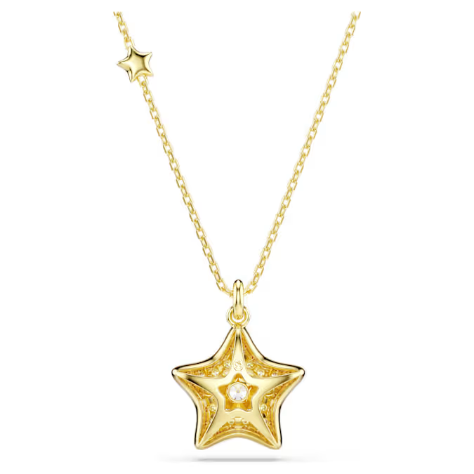 Sublima pendant Round cut, Star, Multicolored, 18K gold finish