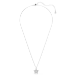 Sublima pendant Round cut, Star, White, Rhodium plated
