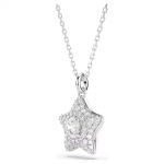 Sublima pendant Round cut, Star, White, Rhodium plated