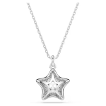 Sublima pendant Round cut, Star, White, Rhodium plated