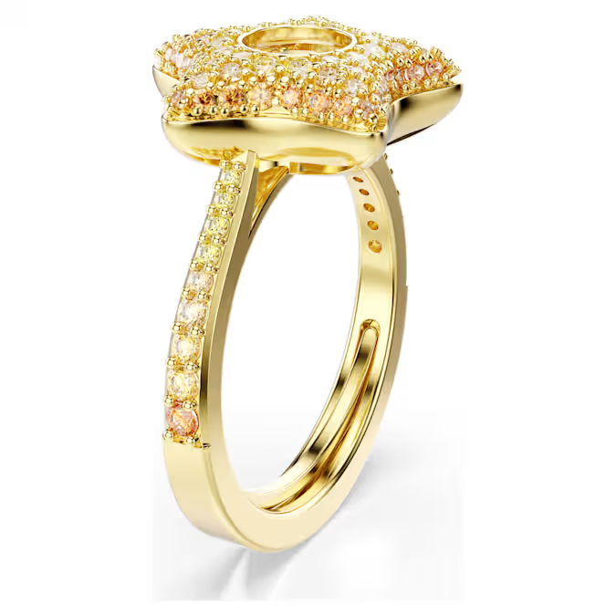 Sublima ring Round cut, Star, Multicolored, 18K gold finish